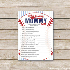 Baseball Who Knows Mommy Best