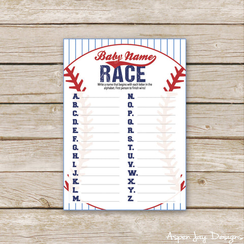 Baseball Baby Name Race