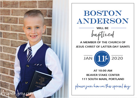 LDS Baptism Invitation