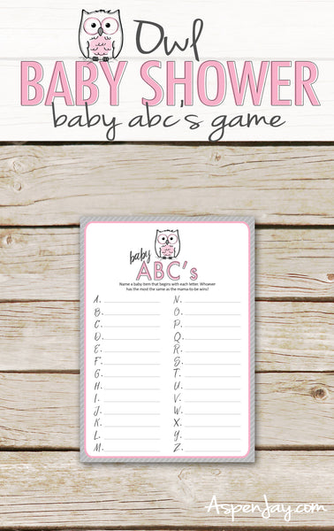 Pink Owl Baby ABC's