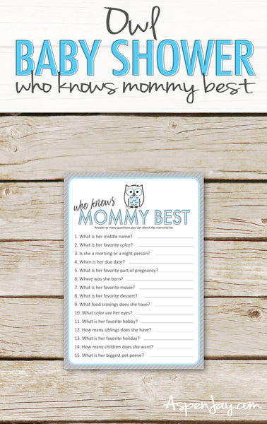 Blue Owl Who Knows Mommy Best