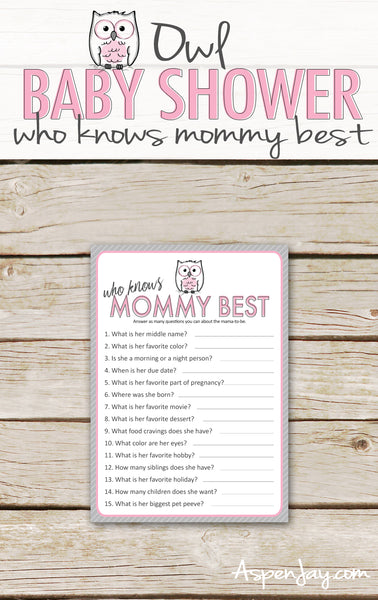 Pink Owl Who Knows Mommy Best