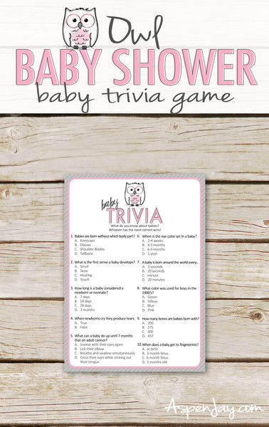 Pink Owl Baby Trivia