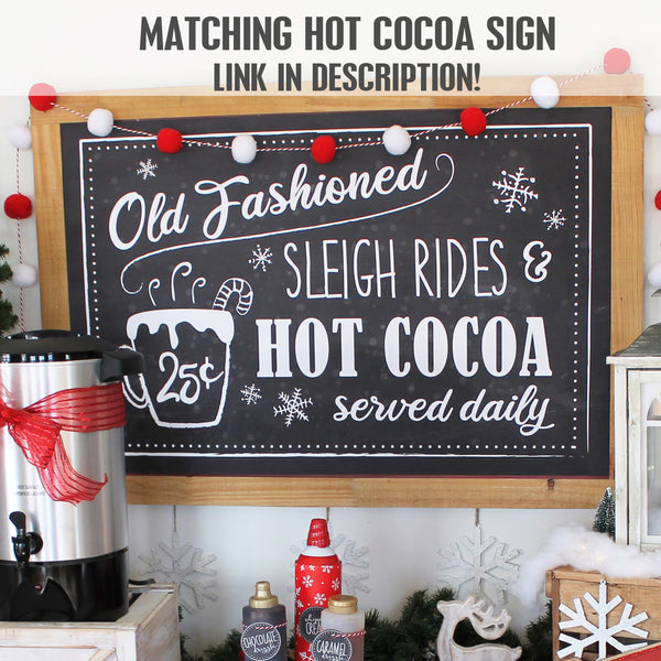 Hot Cocoa Topping Labels