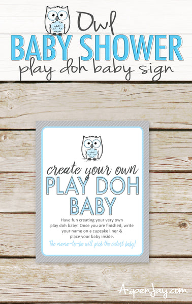 Blue Owl Play Doh Baby Sign