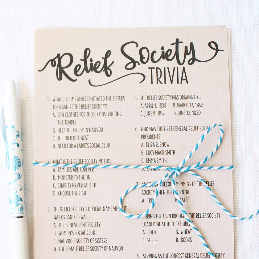 Relief Society Trivia