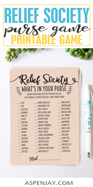 Relief Society What's in your Purse