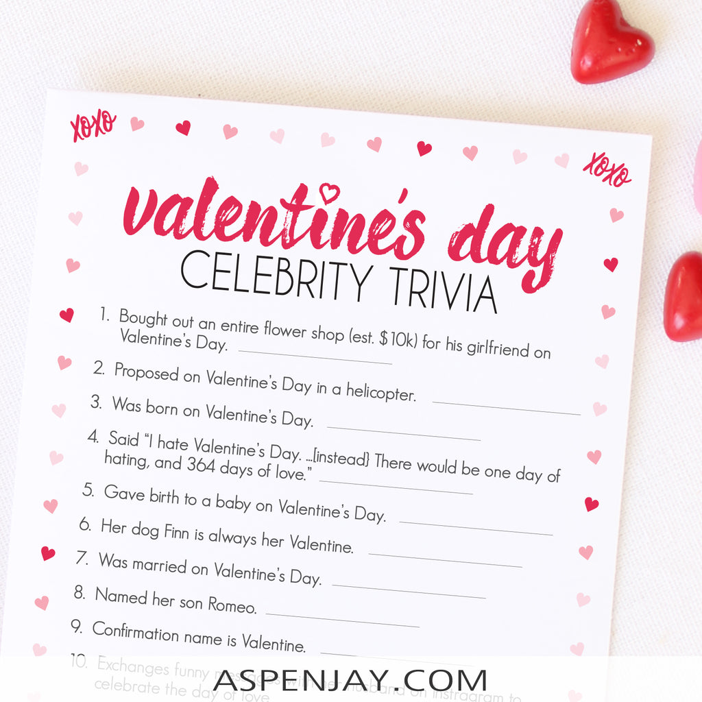 Valentine's Day Celebrity Trivia
