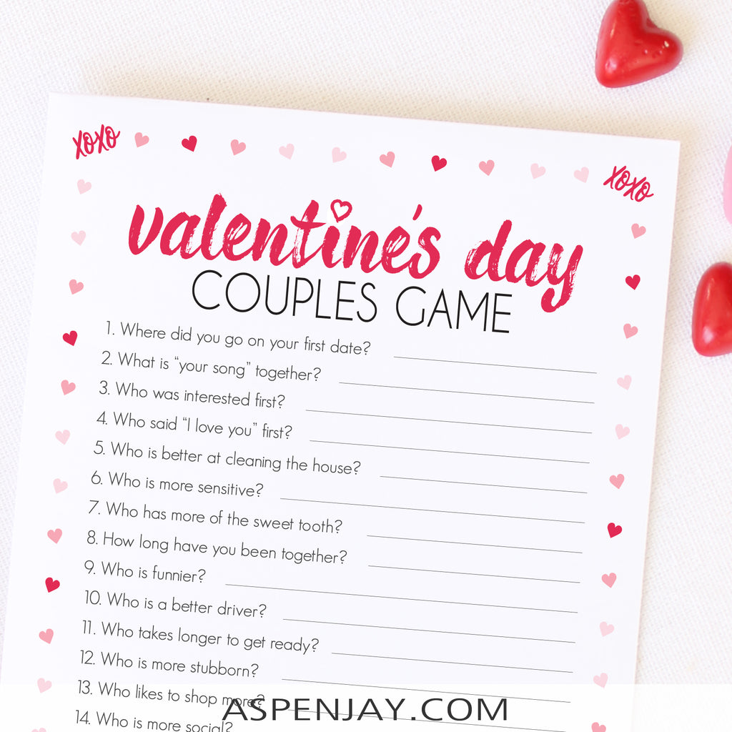 Valentine's Day Couples Game