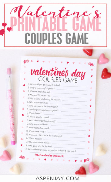 Valentine's Day Couples Game