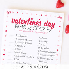 Valentine's Day Famous Couples Match
