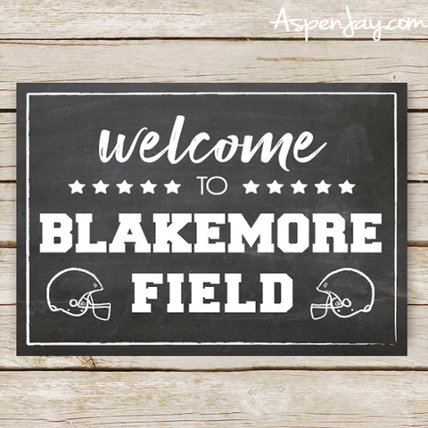 Football Welcome Sign