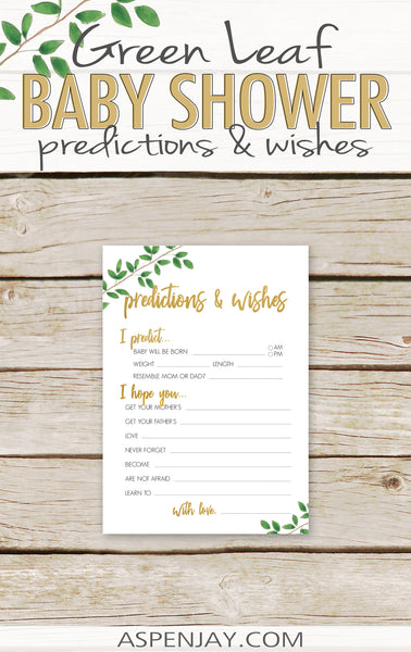Green Leaf Predictions & Wishes for Baby