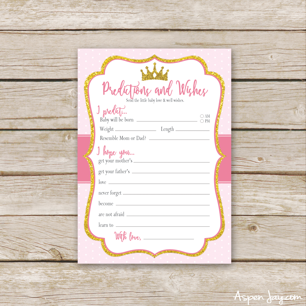 Pink Princess Predictions & Wishes for Baby